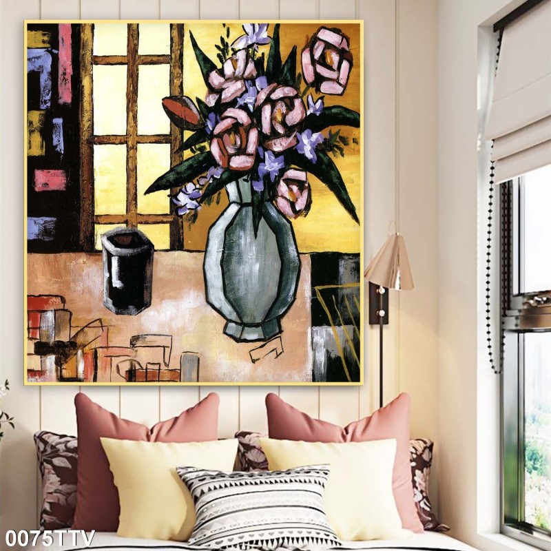 Tranh sơn dầu tĩnh vật hoa quả 0075TTV