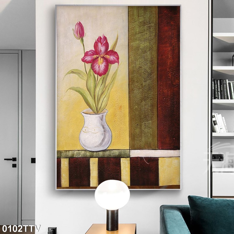 Tranh sơn dầu tĩnh vật hoa quả 0102TTV