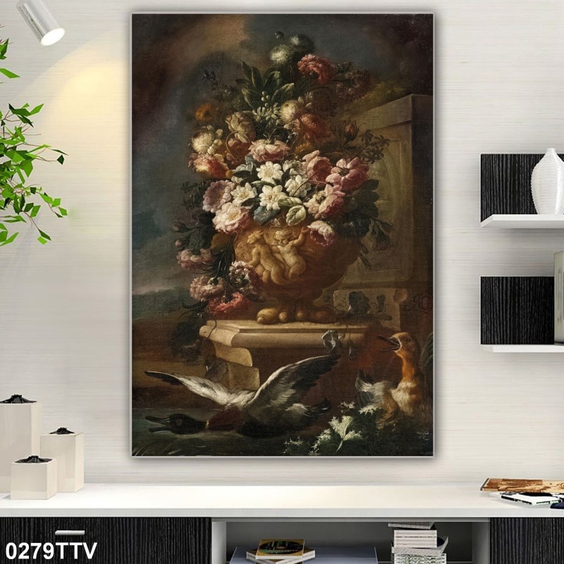 Tranh sơn dầu tĩnh vật hoa quả 0279TTV