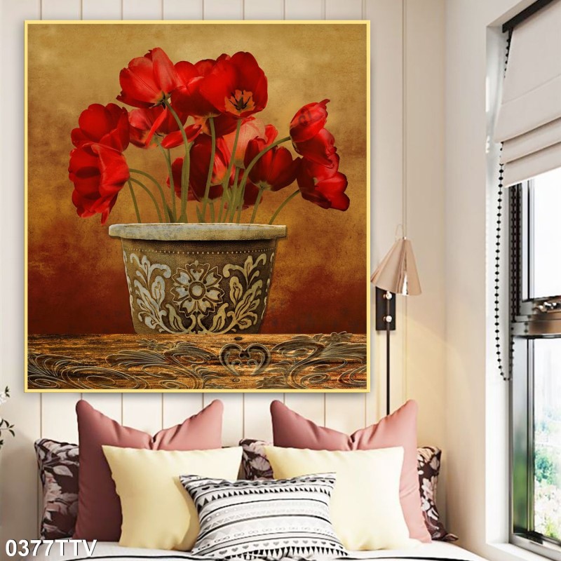 Tranh sơn dầu tĩnh vật hoa quả 0377TTV