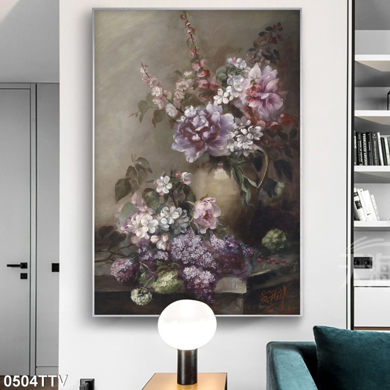 Tranh sơn dầu tĩnh vật hoa quả 0504TTV