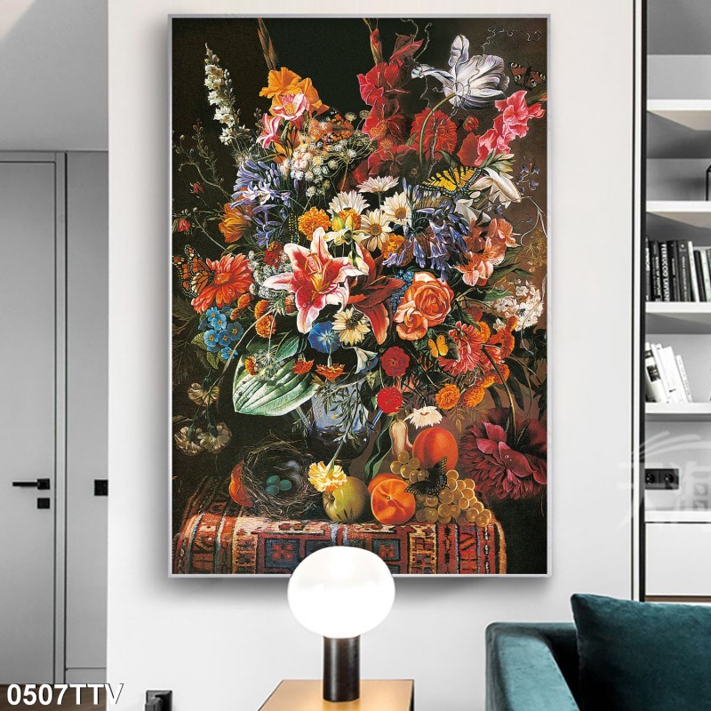 Tranh sơn dầu tĩnh vật hoa quả 0507TTV