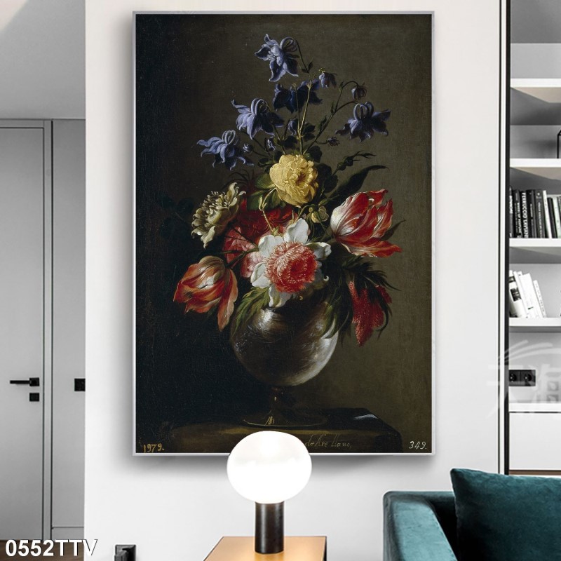 Tranh sơn dầu tĩnh vật hoa quả 0552TTV