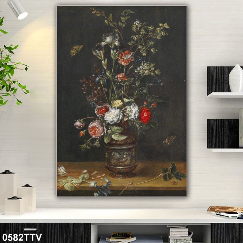 Tranh sơn dầu tĩnh vật hoa quả 0582TTV