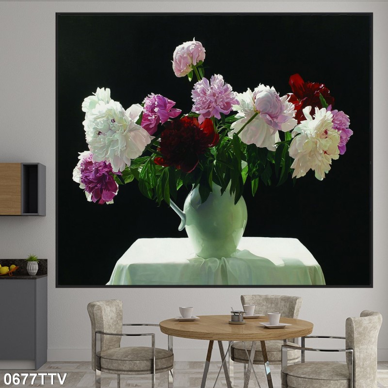Tranh sơn dầu tĩnh vật hoa quả 0677TTV