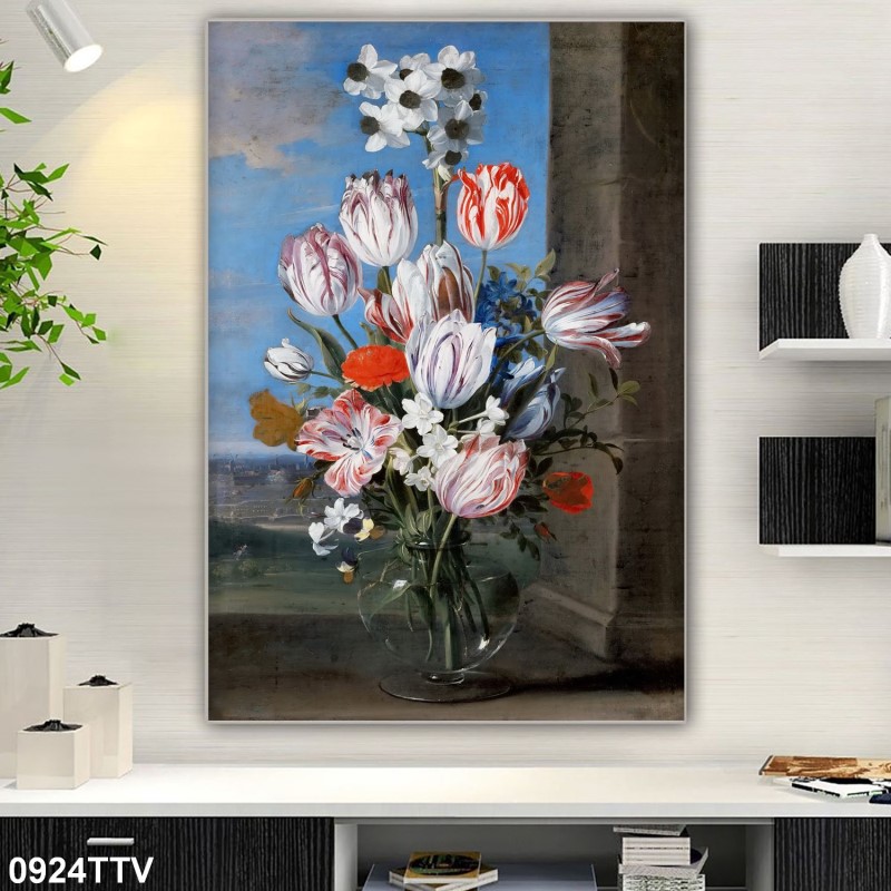 Tranh sơn dầu tĩnh vật hoa quả 0924TTV