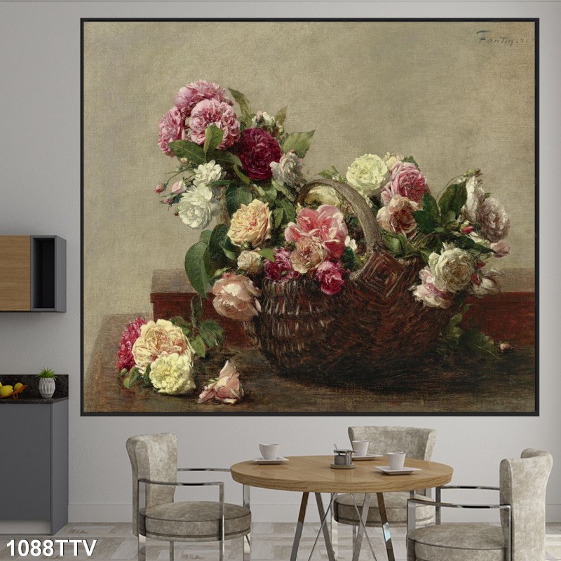 Tranh sơn dầu tĩnh vật hoa quả 1088TTV