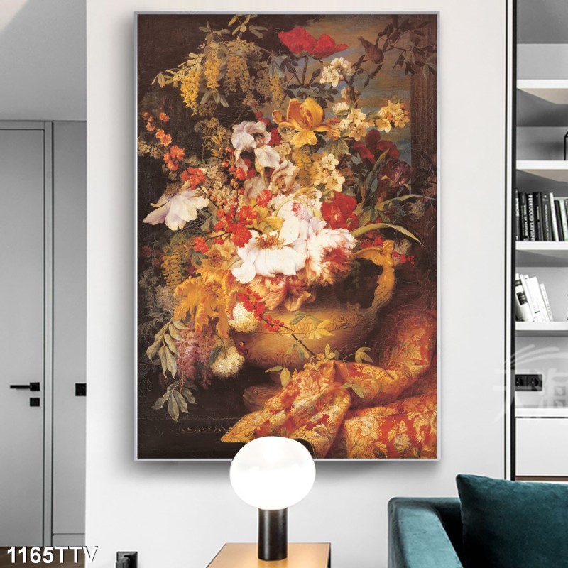 Tranh sơn dầu tĩnh vật hoa quả 1165TTV