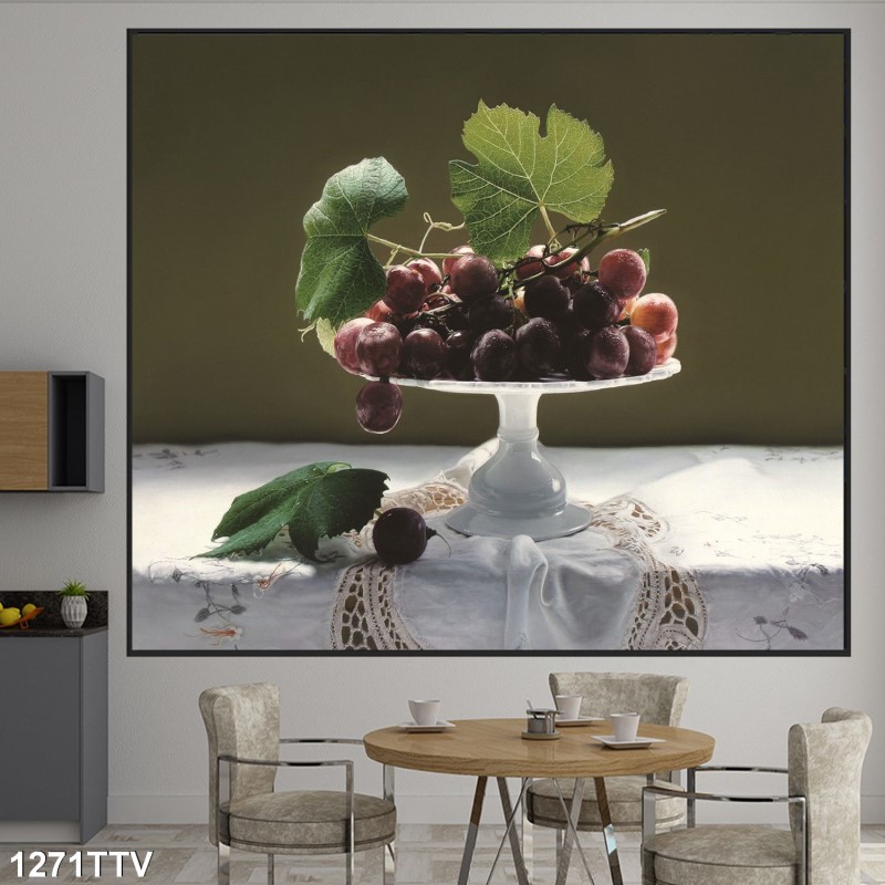 Tranh sơn dầu tĩnh vật hoa quả 1271TTV