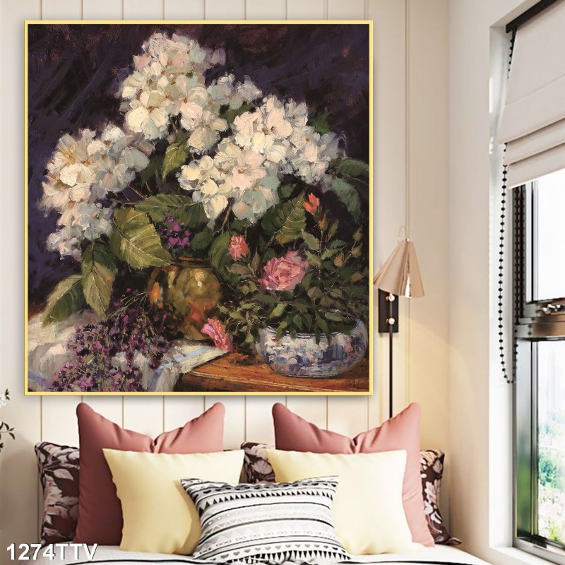 Tranh sơn dầu tĩnh vật hoa quả 1274TTV