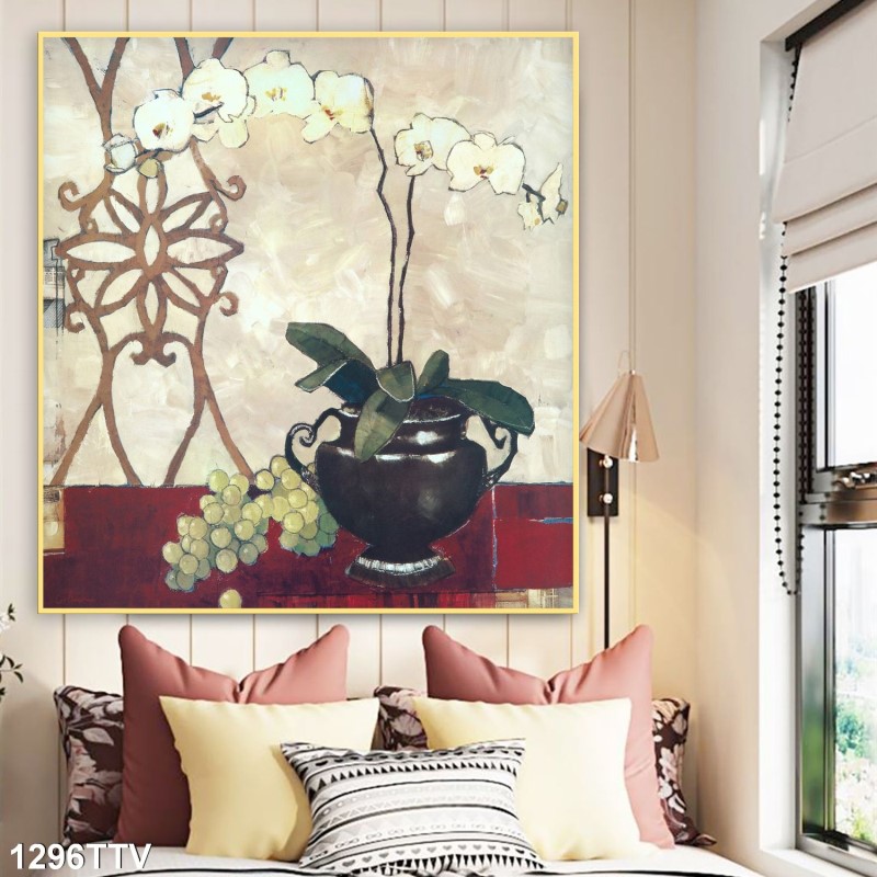 Tranh sơn dầu tĩnh vật hoa quả 1296TTV