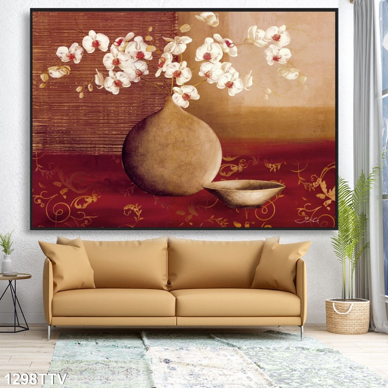 Tranh sơn dầu tĩnh vật hoa quả 1298TTV