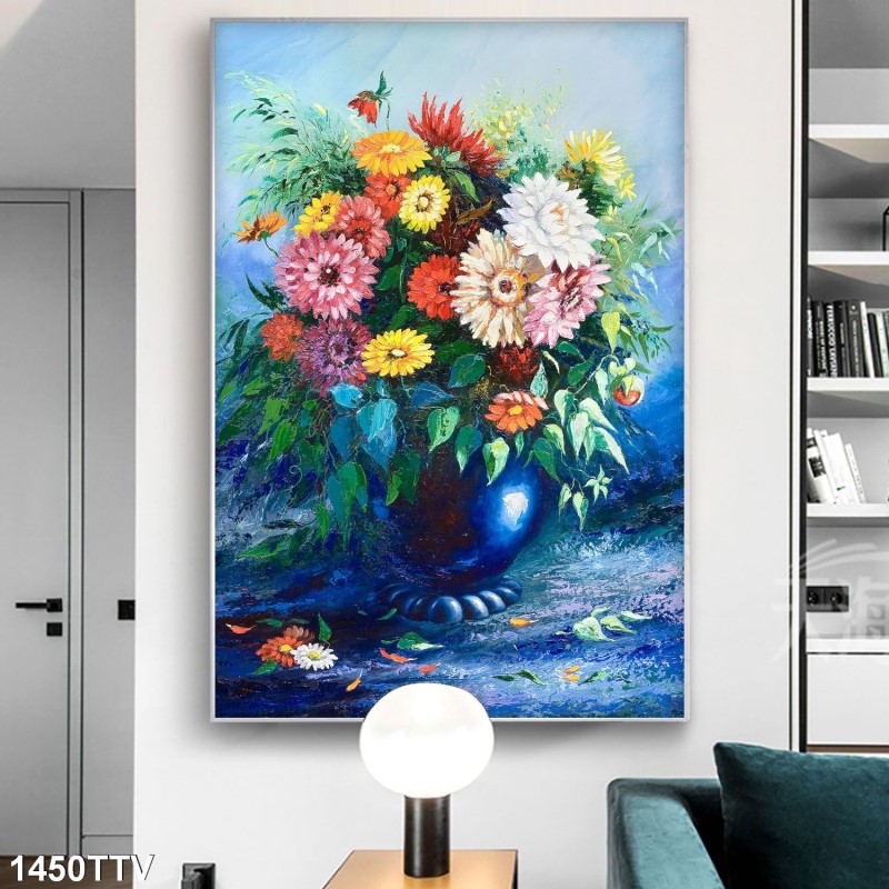 Tranh sơn dầu tĩnh vật hoa quả 1450TTV