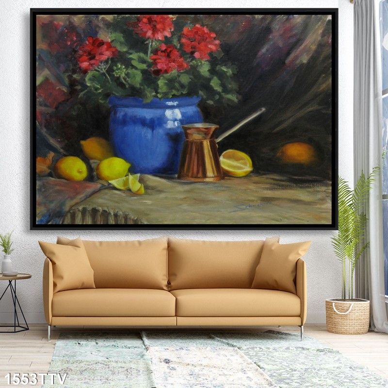 Tranh sơn dầu tĩnh vật hoa quả 1553TTV