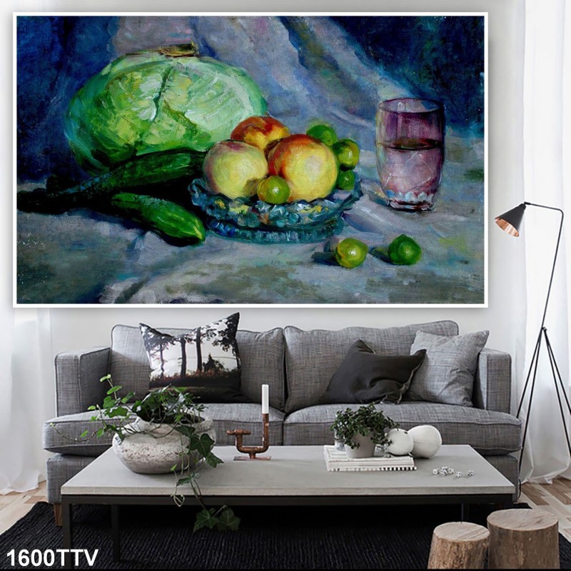 Tranh sơn dầu tĩnh vật hoa quả 1600TTV