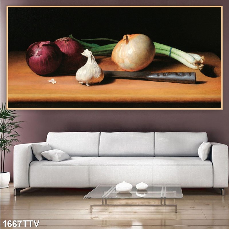 Tranh sơn dầu tĩnh vật hoa quả 1667TTV