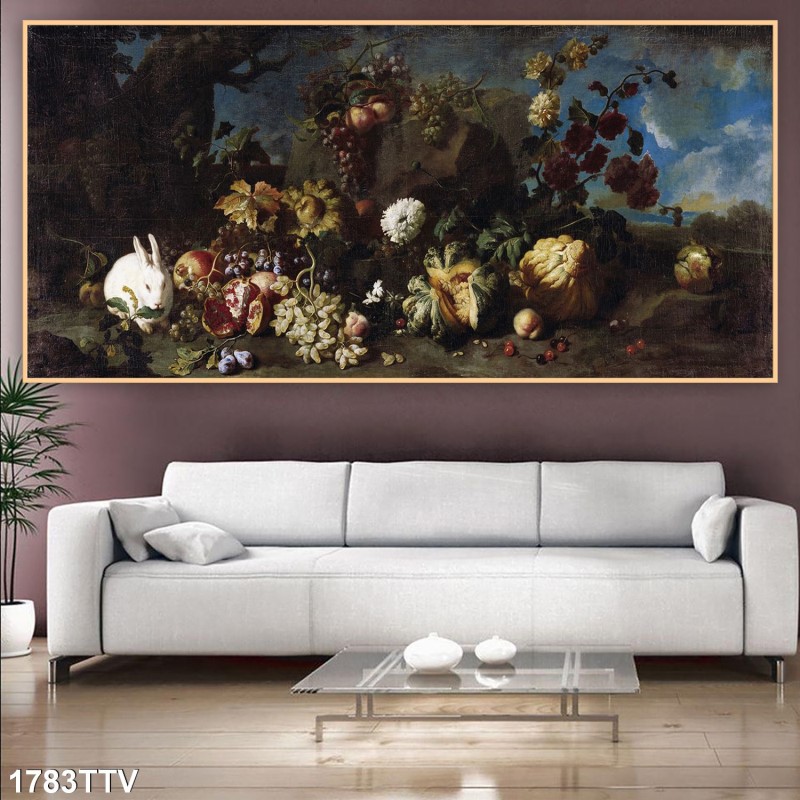 Tranh sơn dầu tĩnh vật hoa quả 1783TTV
