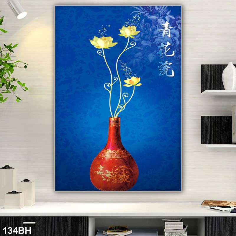 Tranh bình hoa cổ 134BH