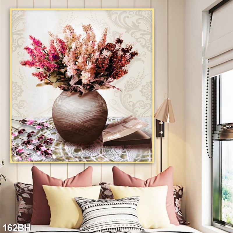 Tranh bình hoa cổ 162BH