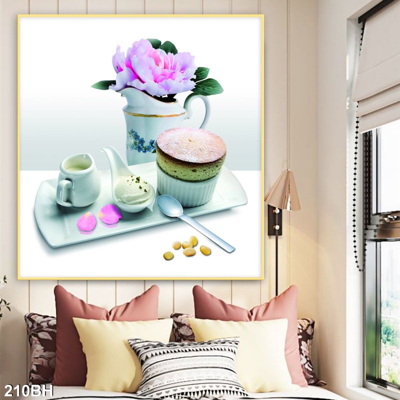 Tranh bình hoa cổ 210BH