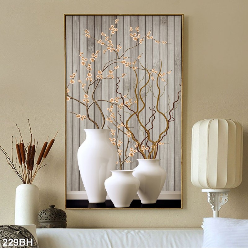 Tranh bình hoa cổ 229BH