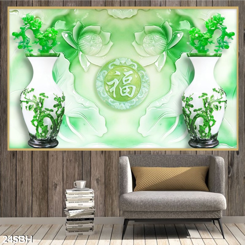 Tranh bình hoa cổ 245BH