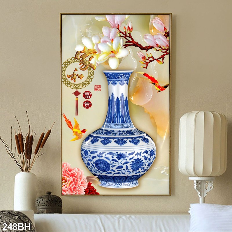 Tranh bình hoa cổ 248BH