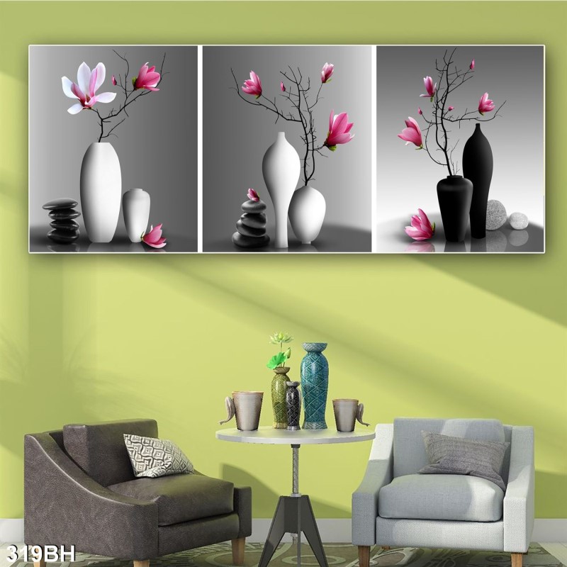 Tranh bình hoa cổ 319BH