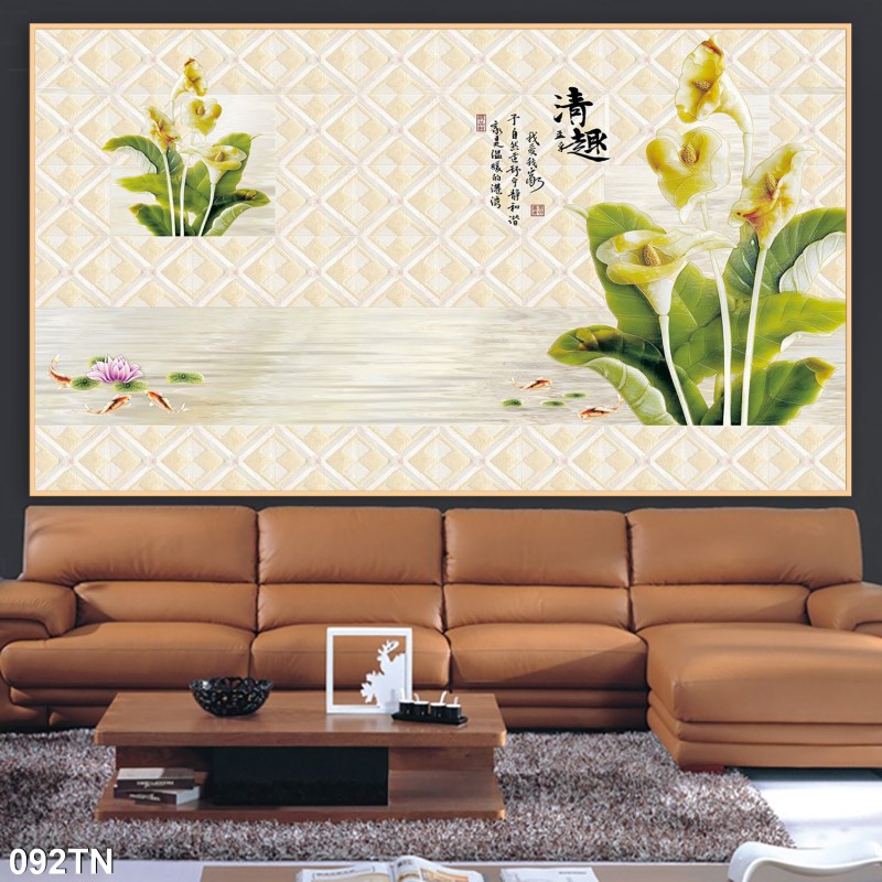 Tranh giả ngọc, điêu khắc gỗ 092TN