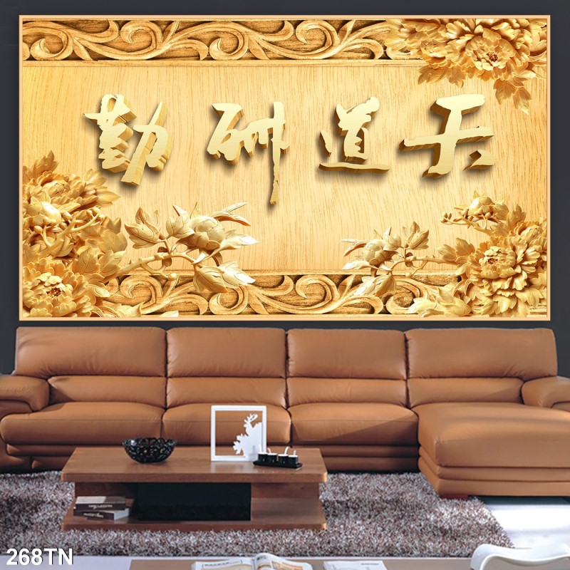 Tranh giả ngọc, điêu khắc gỗ 268TN