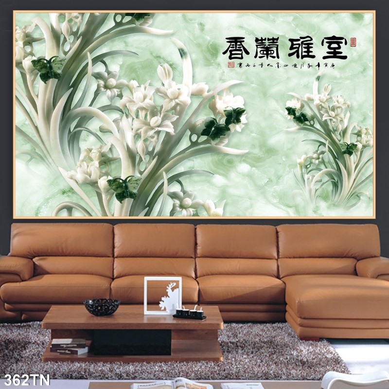 Tranh giả ngọc, điêu khắc gỗ 362TN