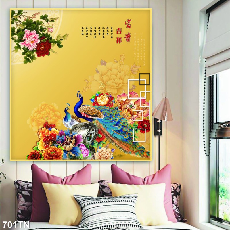 Tranh giả ngọc, điêu khắc gỗ 701TN