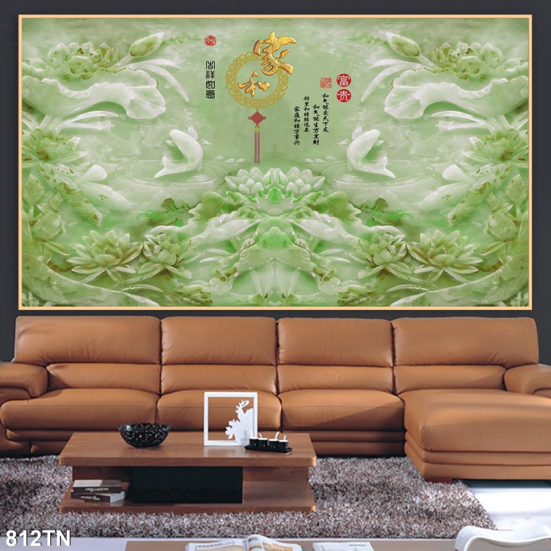 Tranh giả ngọc, điêu khắc gỗ 812TN