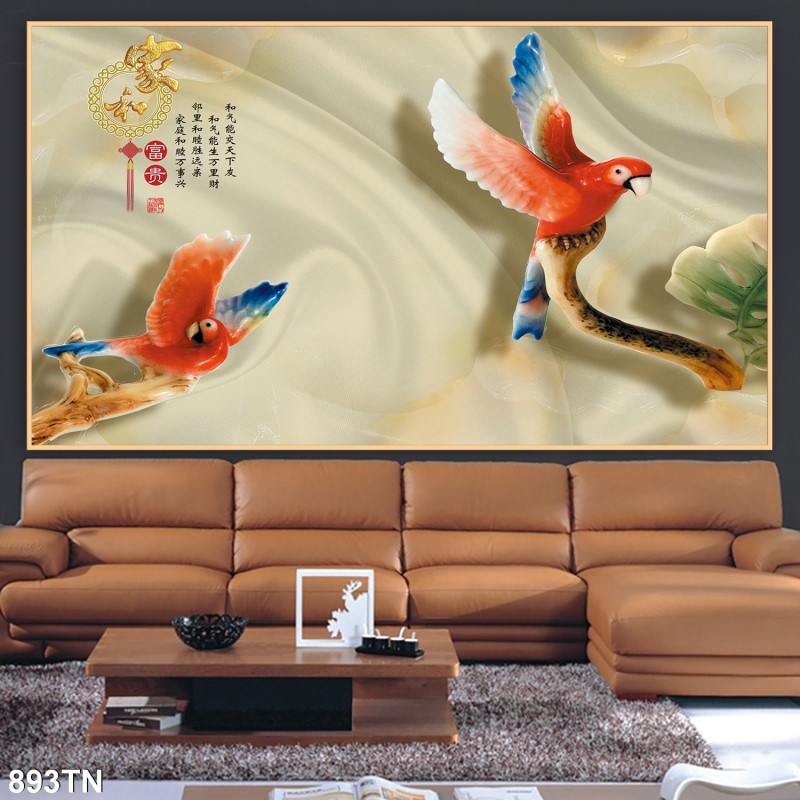 Tranh giả ngọc, điêu khắc gỗ 893TN