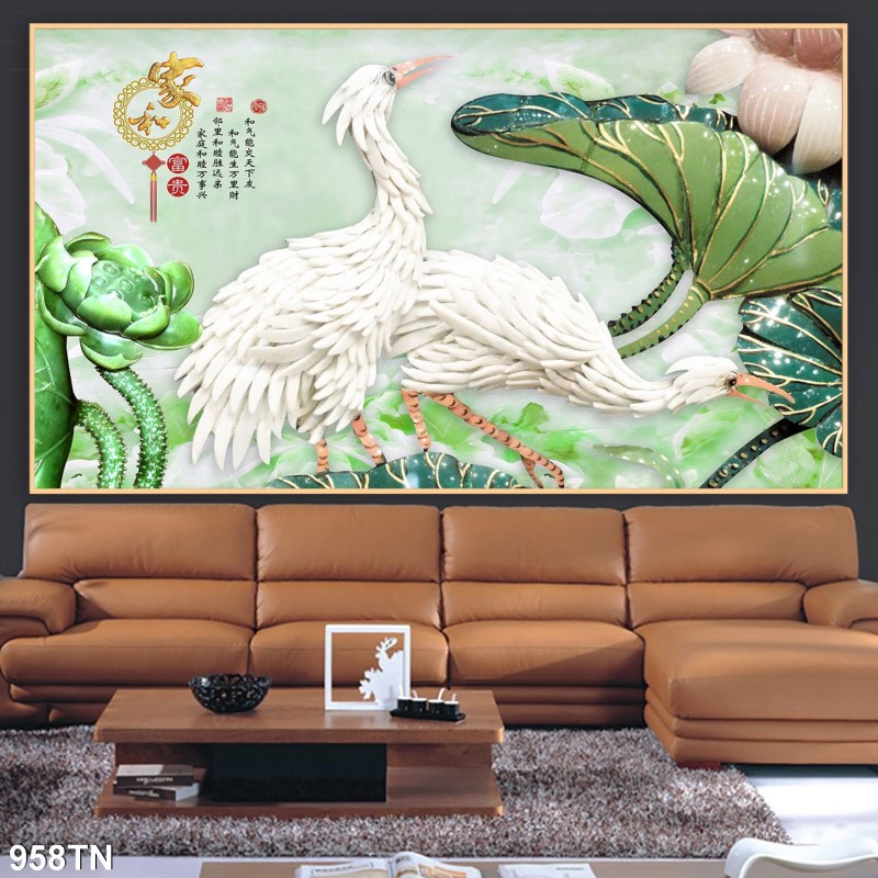 Tranh giả ngọc, điêu khắc gỗ 958TN