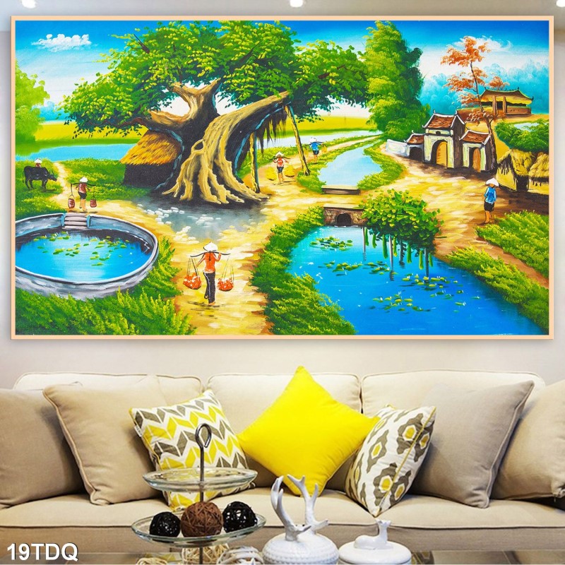 Tranh làng quê Việt nam 19TDQ