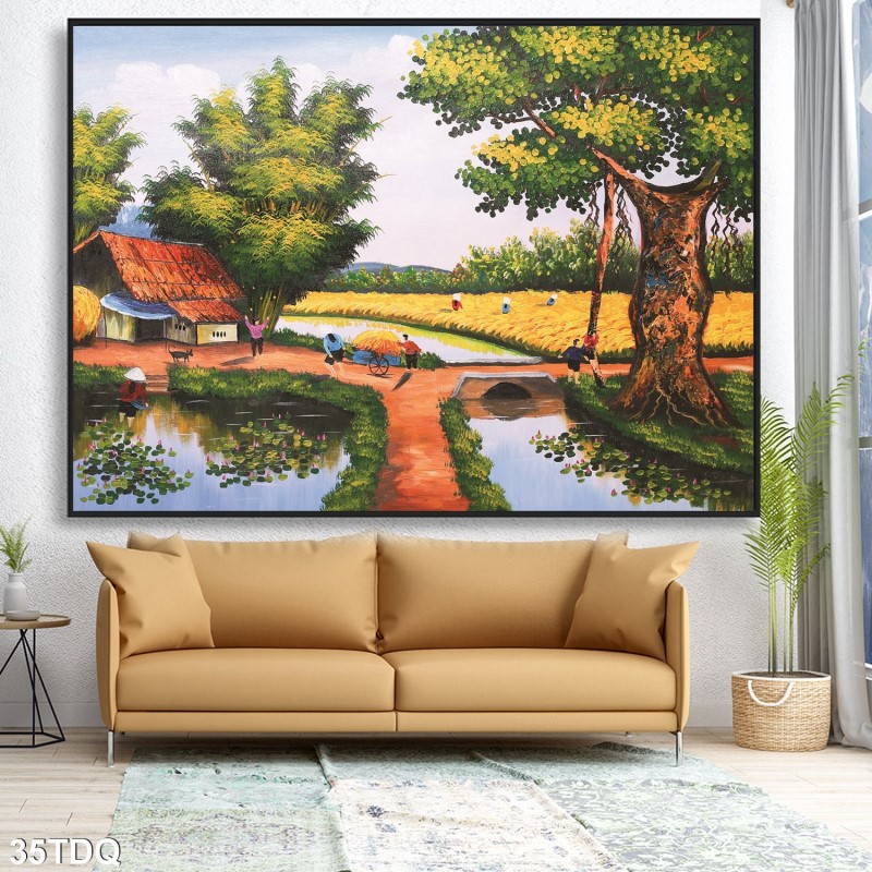 Tranh làng quê Việt nam 35TDQ