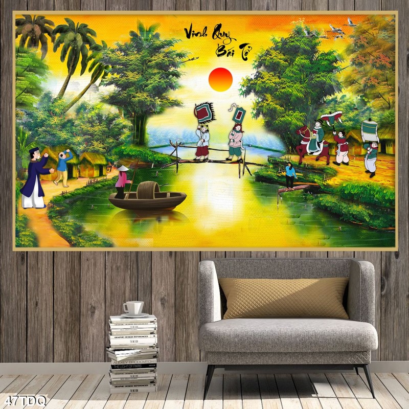 Tranh làng quê Việt nam 47TDQ