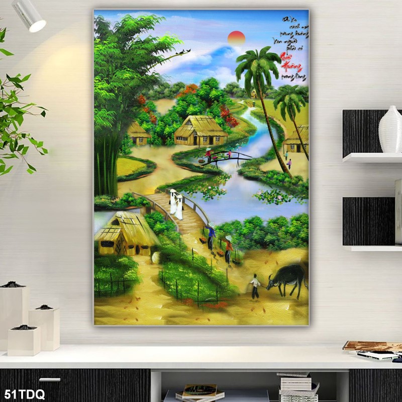 Tranh làng quê Việt nam 51TDQ