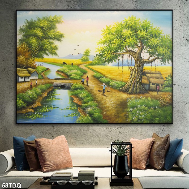 Tranh làng quê Việt nam 58TDQ