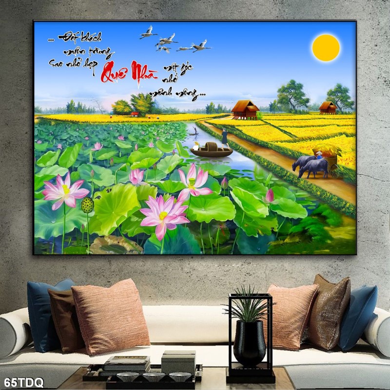 Tranh làng quê Việt nam 65TDQ