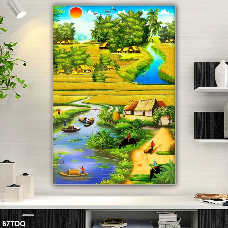 Tranh làng quê Việt nam 67TDQ