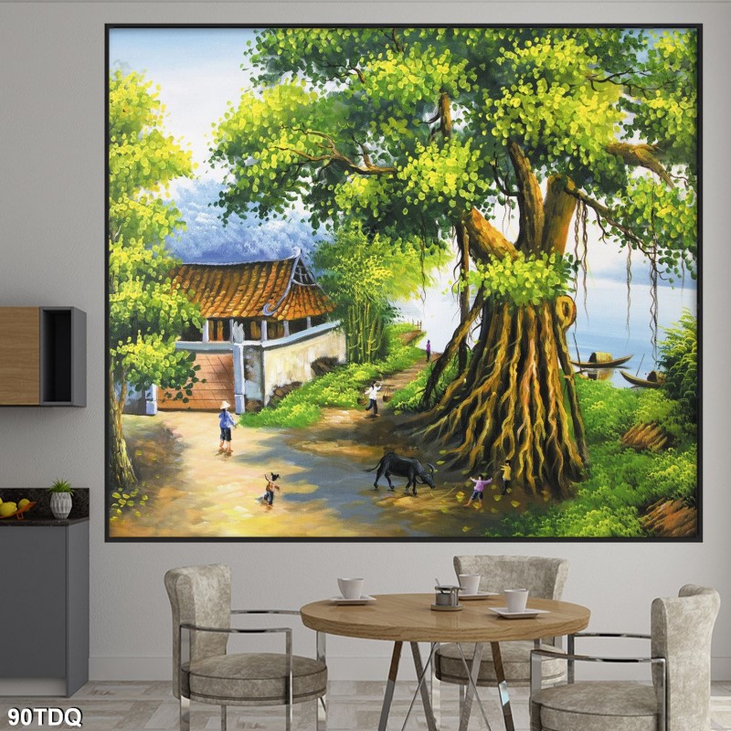 Tranh làng quê Việt nam 90TDQ