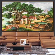 Mẫu Tranh làng quê Việt nam mã số 38TDQ