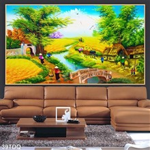 Mẫu Tranh làng quê Việt nam mã số 39TDQ