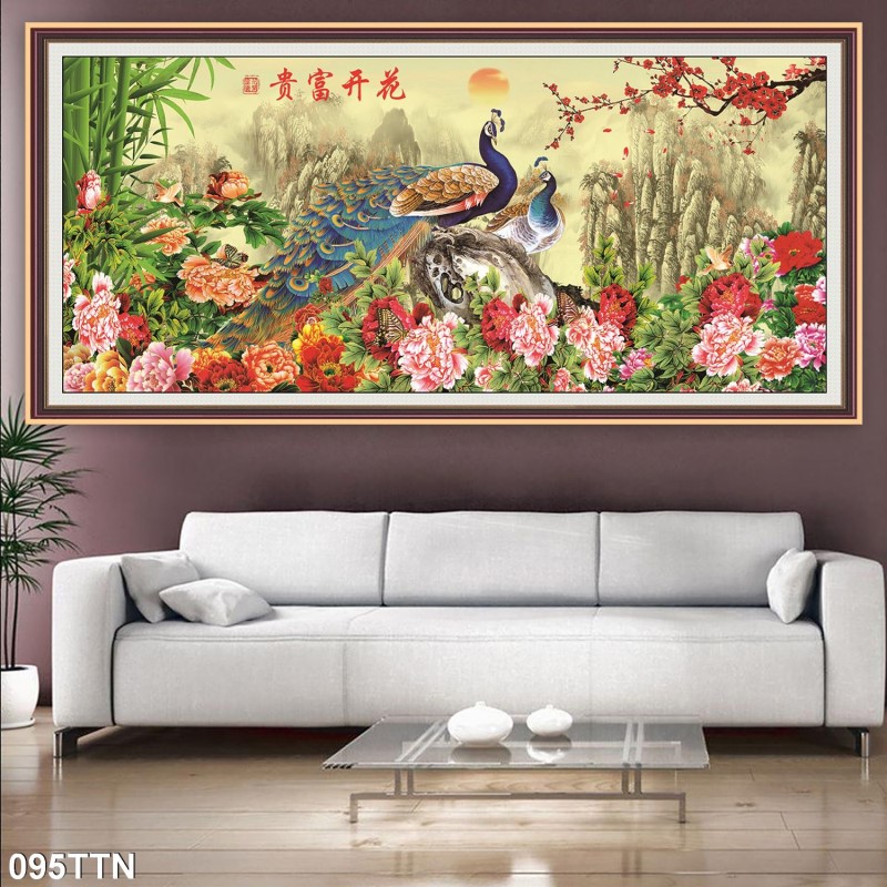 Tranh thác nước, phong thủy 095TTN