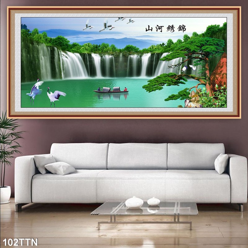 Tranh thác nước, phong thủy 102TTN