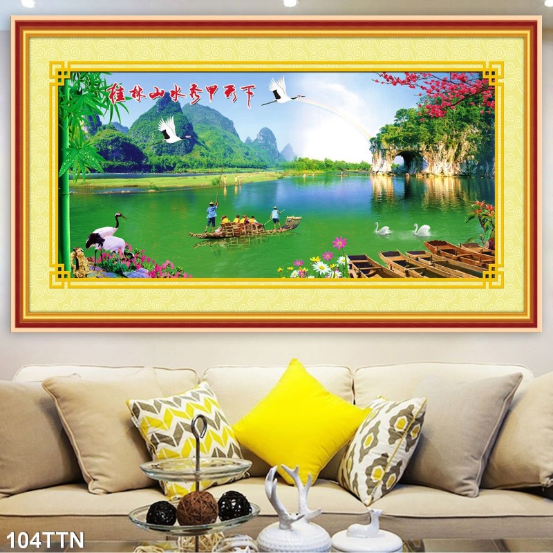 Tranh thác nước, phong thủy 104TTN