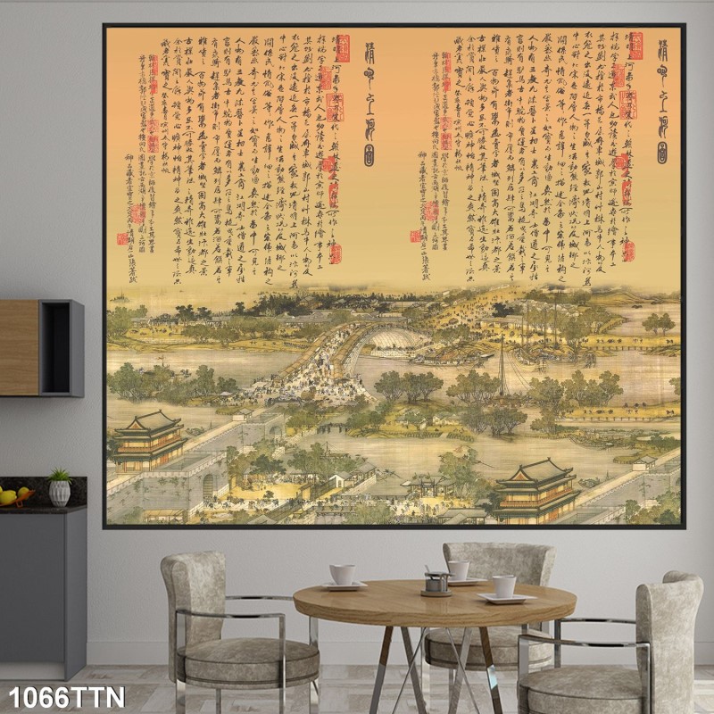 Tranh thác nước, phong thủy 1066TTN