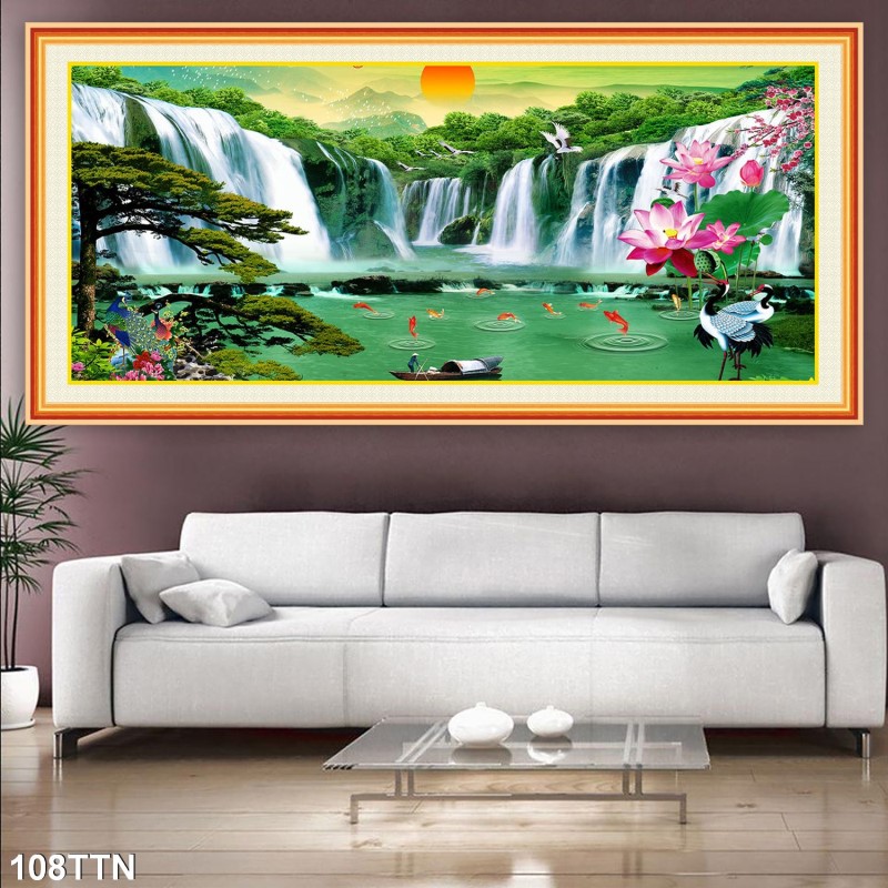 Tranh thác nước, phong thủy 108TTN